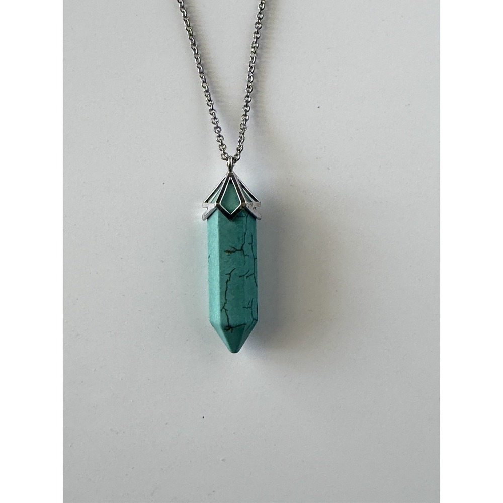 Prime Art & Jewel PAJ Turquoise Br  Pendant Necklace Jewelry Brass